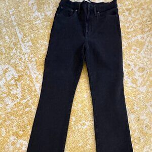 Madewell Black Cali Demi-boot jeans with a raw edge size 29